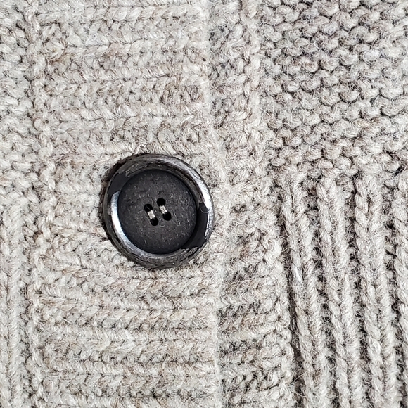 Small Free People Oatmeal Wool Blend Boho Cottagecore Knit Sweater - Picture 9 of 10